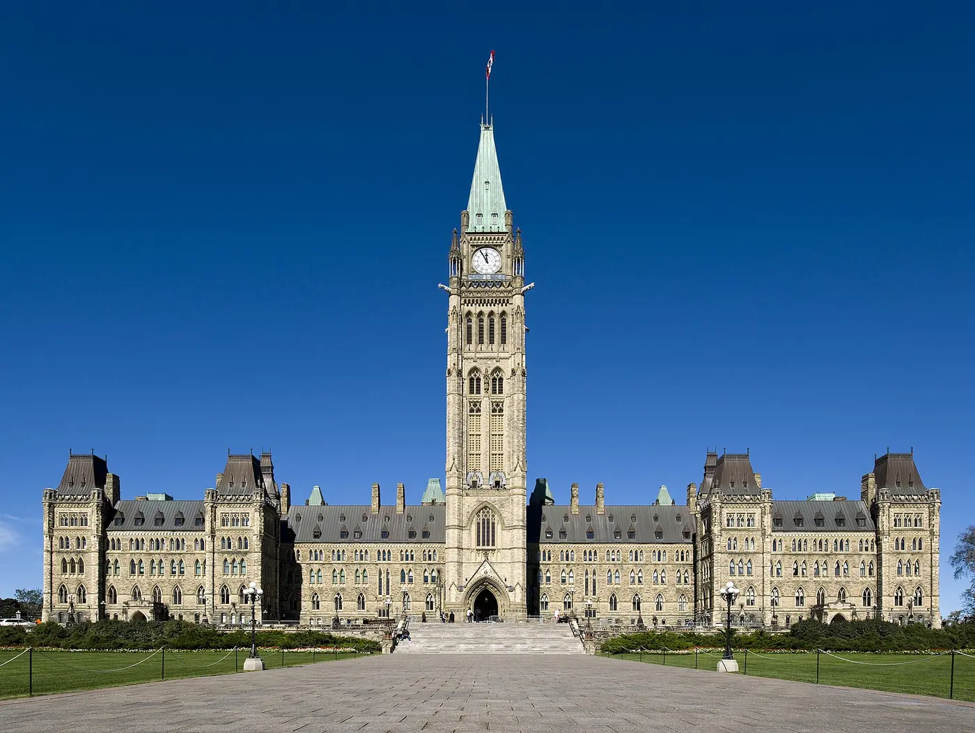 Centre Block do Parlamento canadense em Parliament Hill, Ottawa